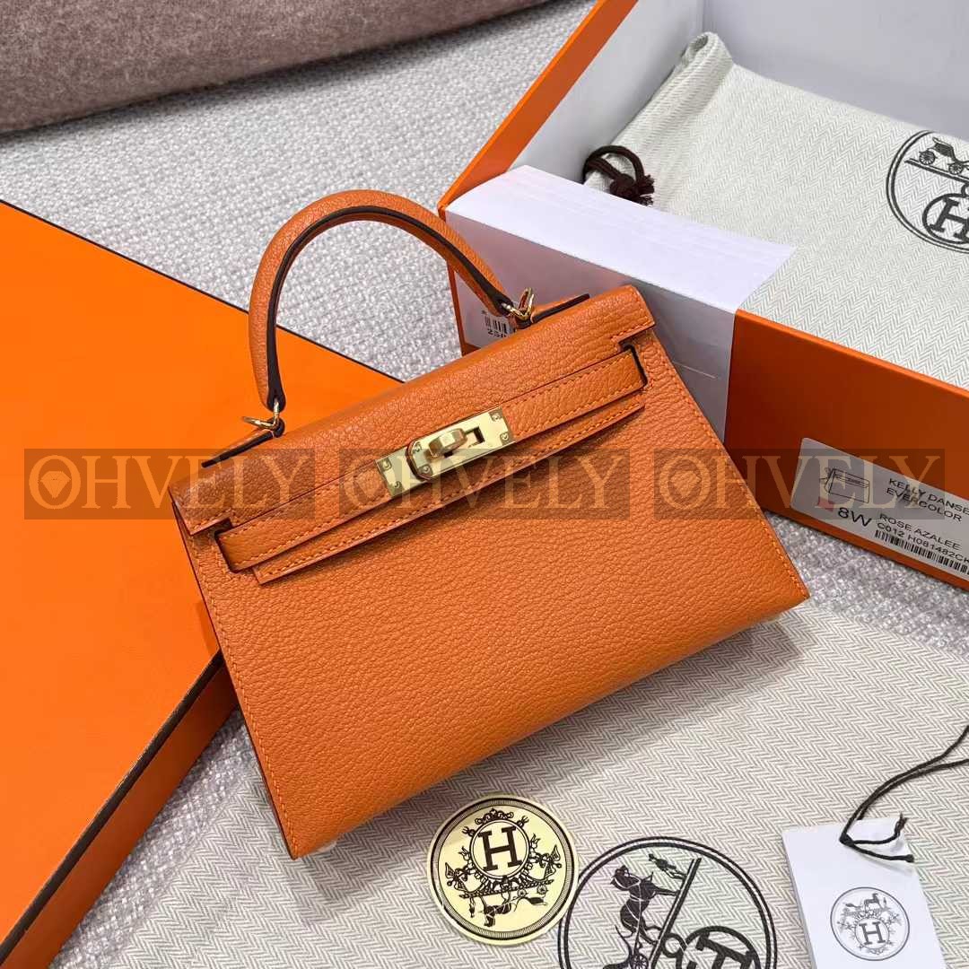 Hermès Mini Kelly 오렌지/금장(24K)