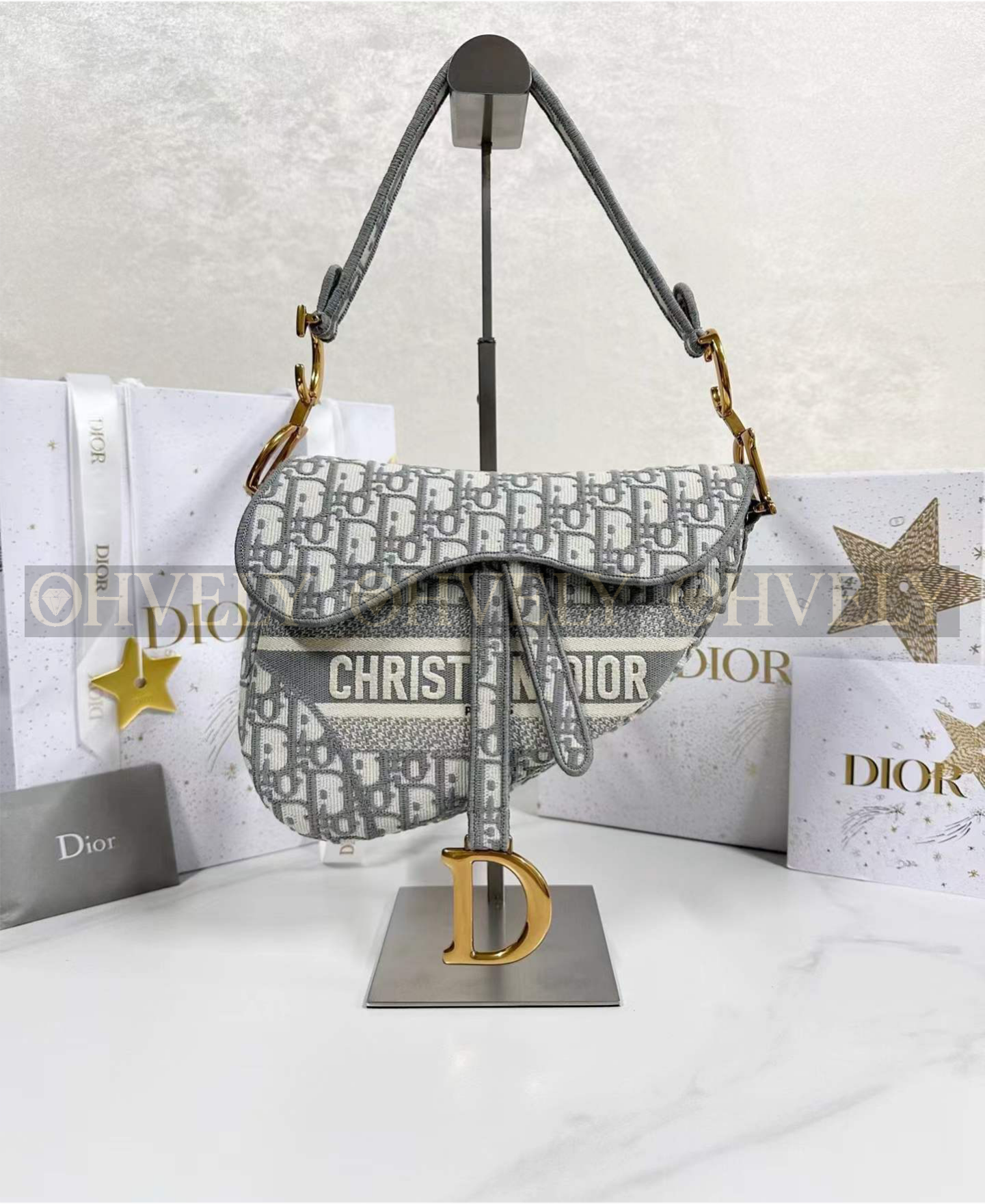 Dior 새들백 오블리크 그레이/미디움(최고퀄)