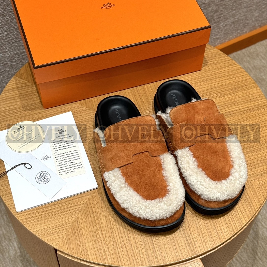 Hermès Go뮬 시어링(내추럴/에크루)