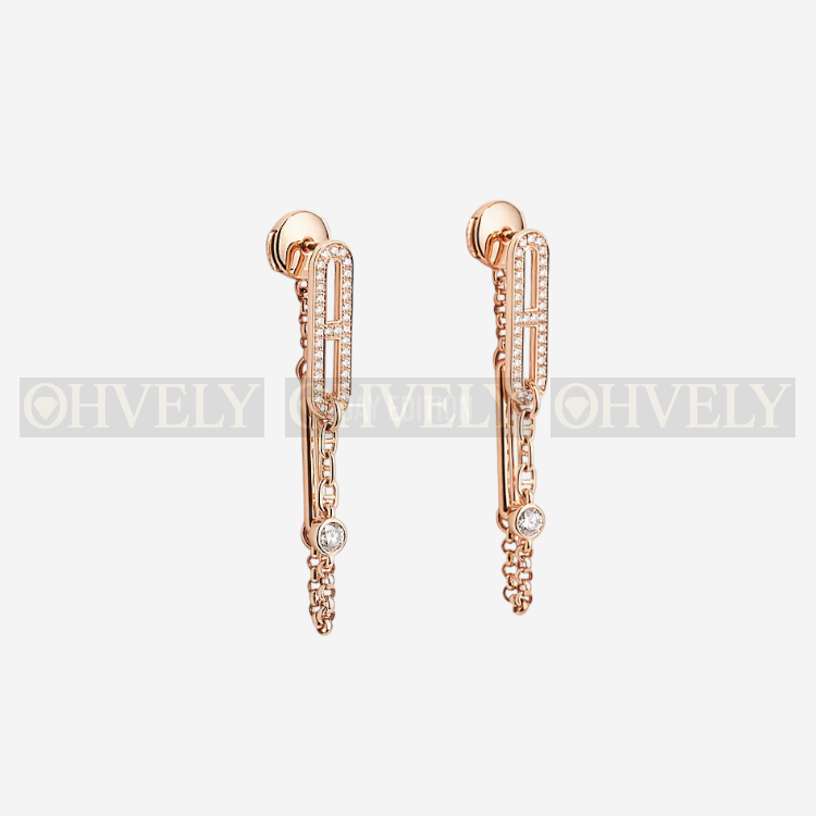에르메스 Chaine d'ancre Chaos earrings