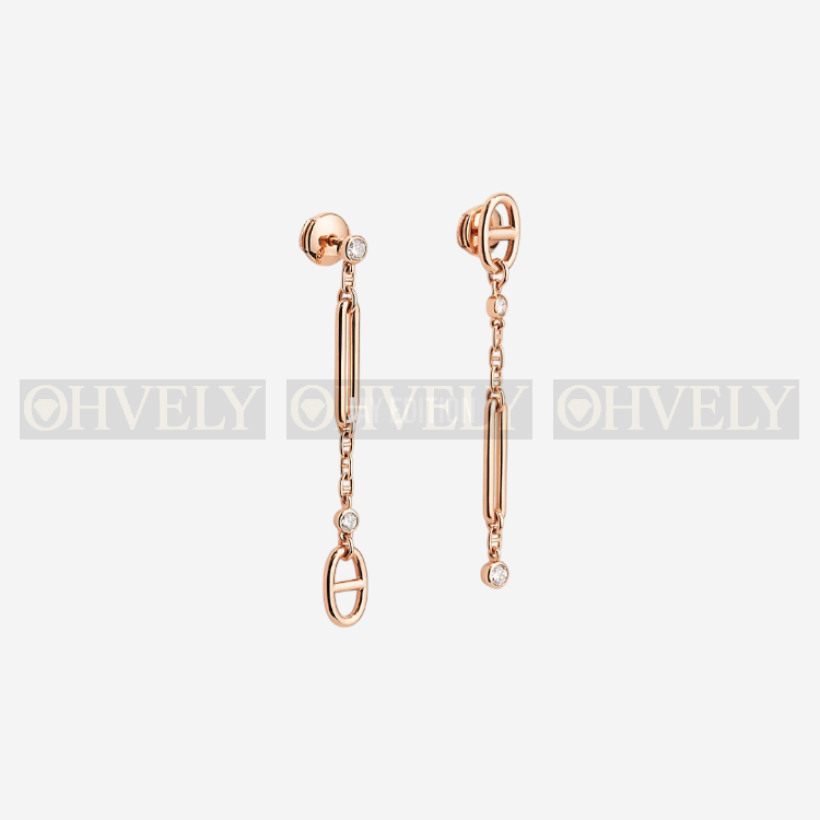에르메스 Chaine d'ancre Chaos earrings
