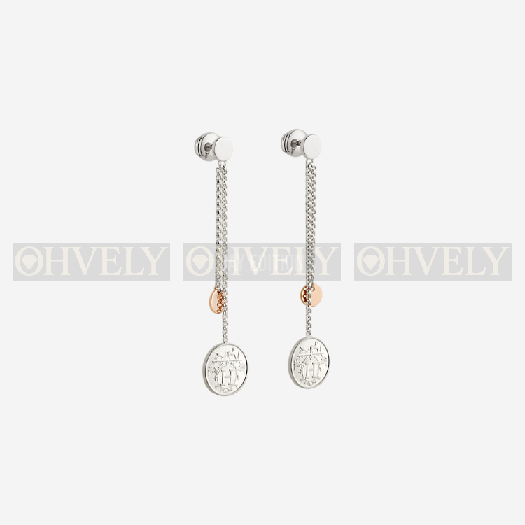 에르메스 Ex-Libris earrings