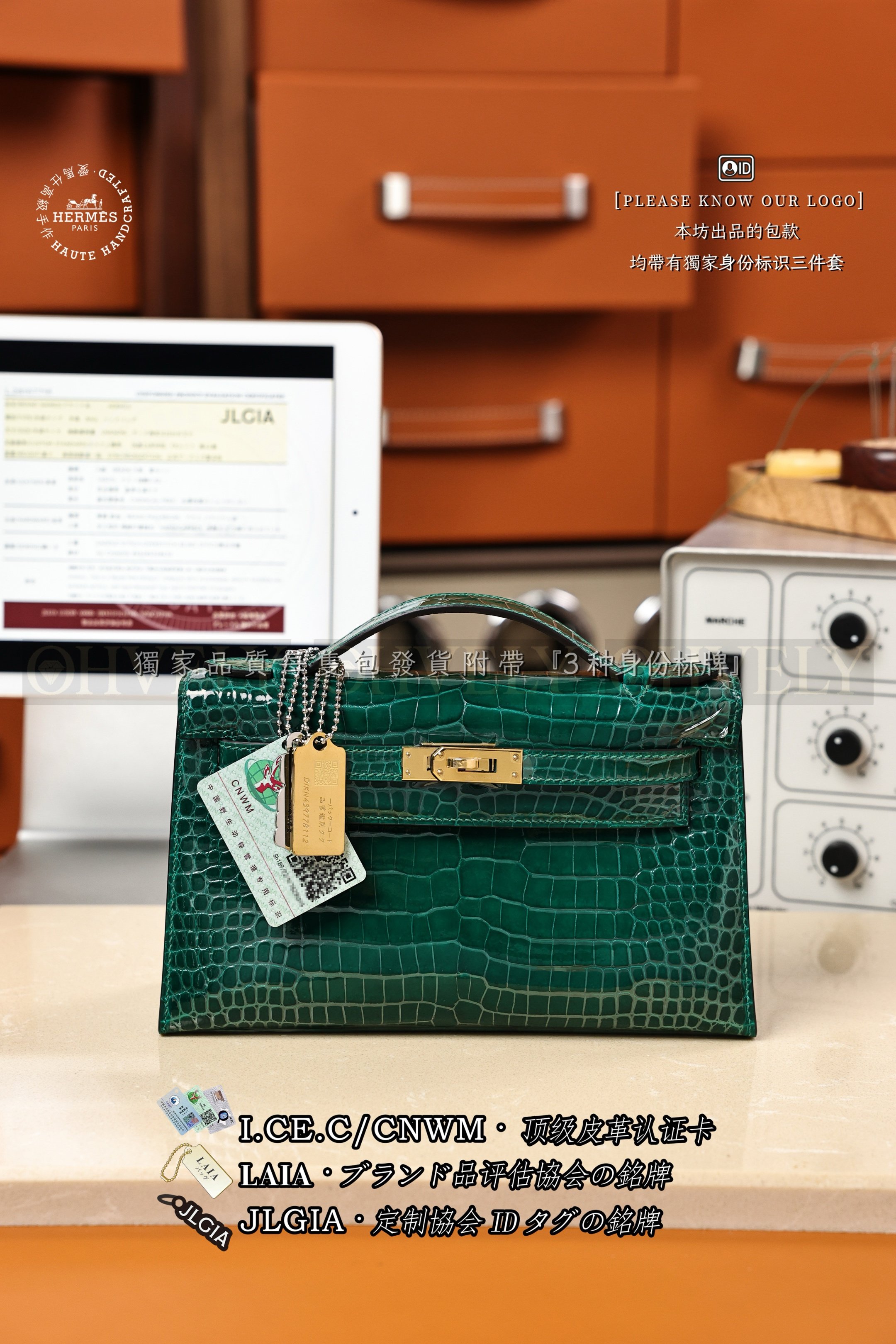 Hermès 𝙼𝚒𝚗𝚒 Kelly 𝙸 𝙿𝚘𝚌𝚑𝚎𝚝𝚝𝚎 𝙴𝚖𝚎𝚛𝚊𝚞𝚍𝚎 금장