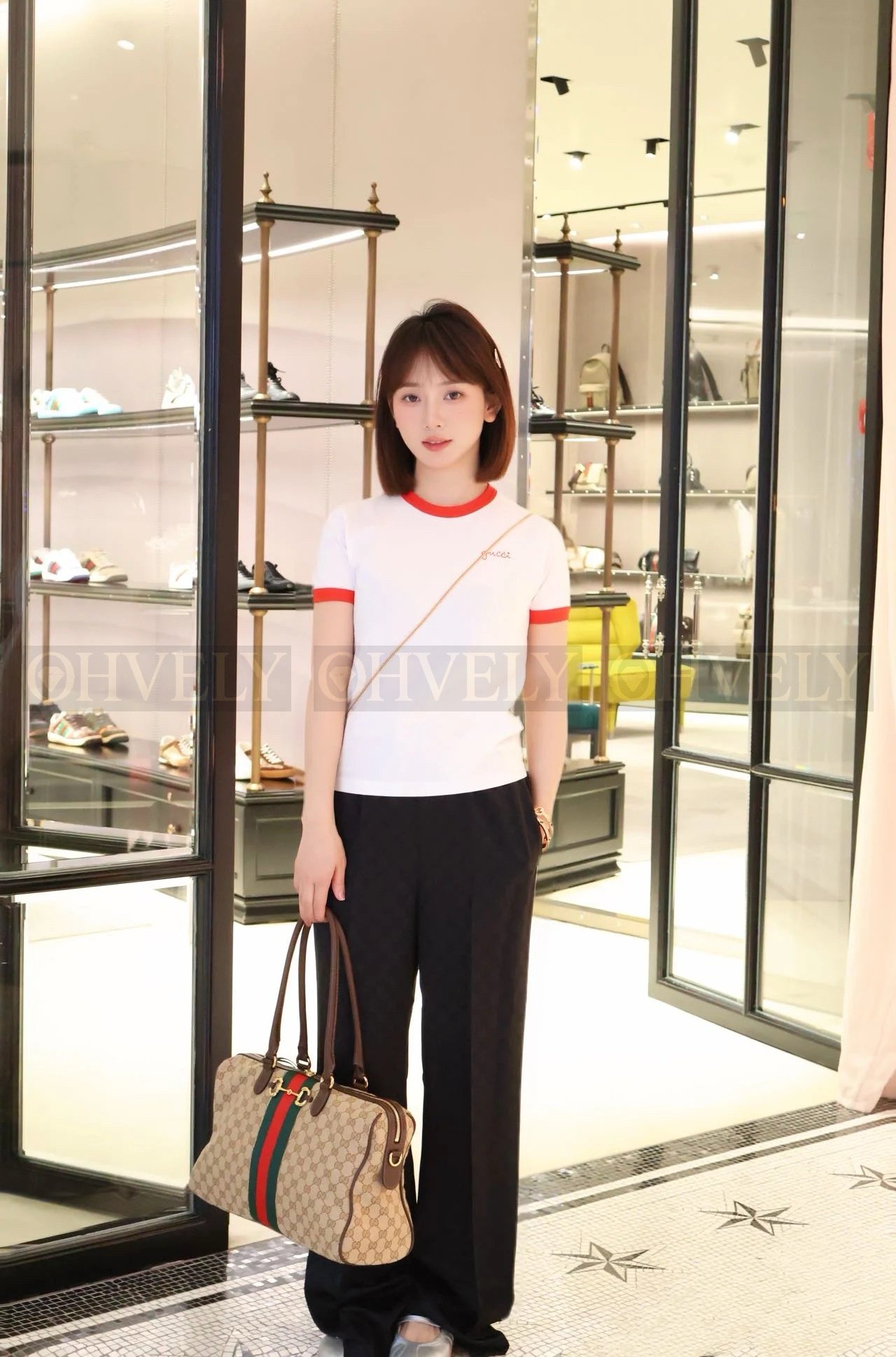 【 ZP버전 】 GUCCI 구찌 리도 프린트 코튼 저지 티셔츠