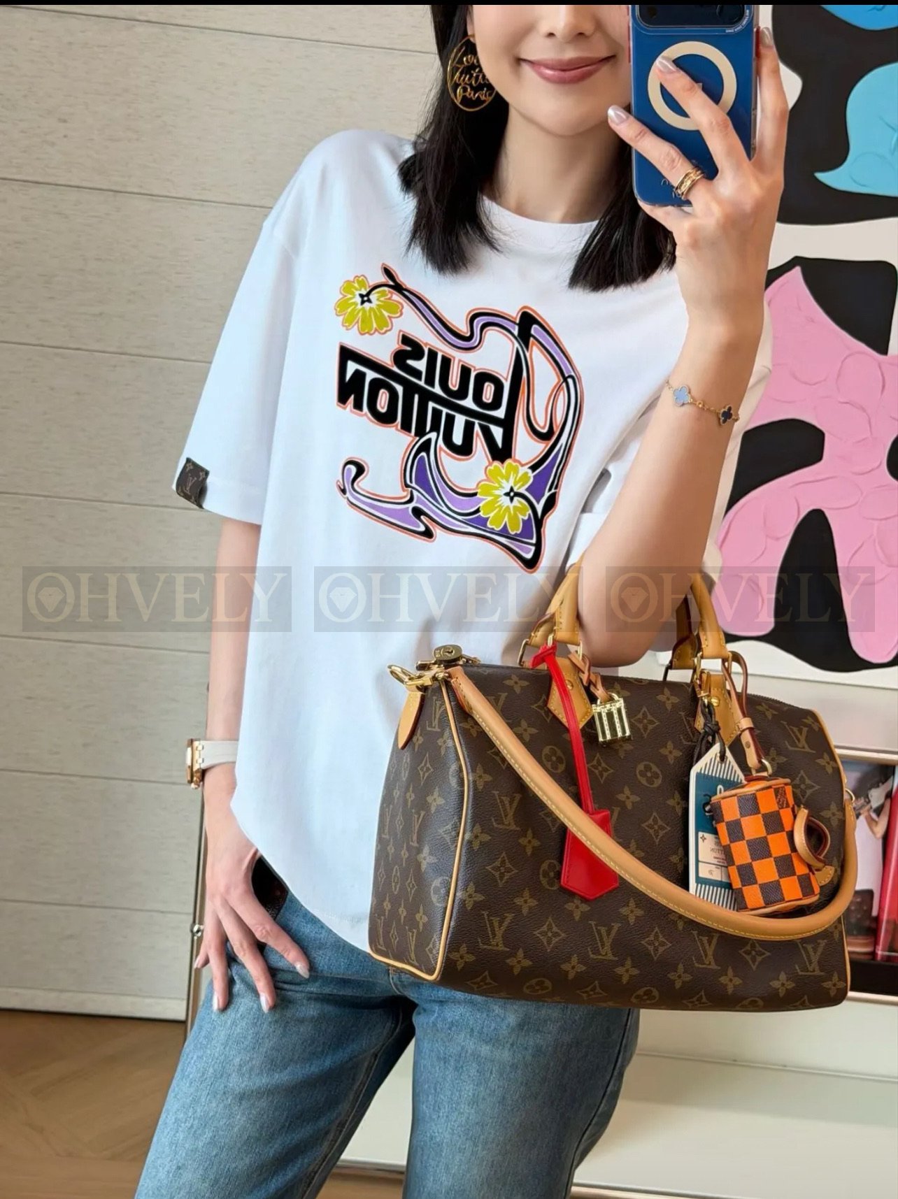 【 ZP버전 】 LOUIS VUITTON 누보 시그니처 티셔츠