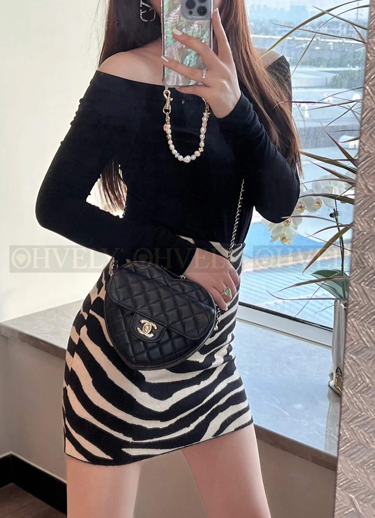 Chanel 하트백 블랙 램스킨 골드메탈