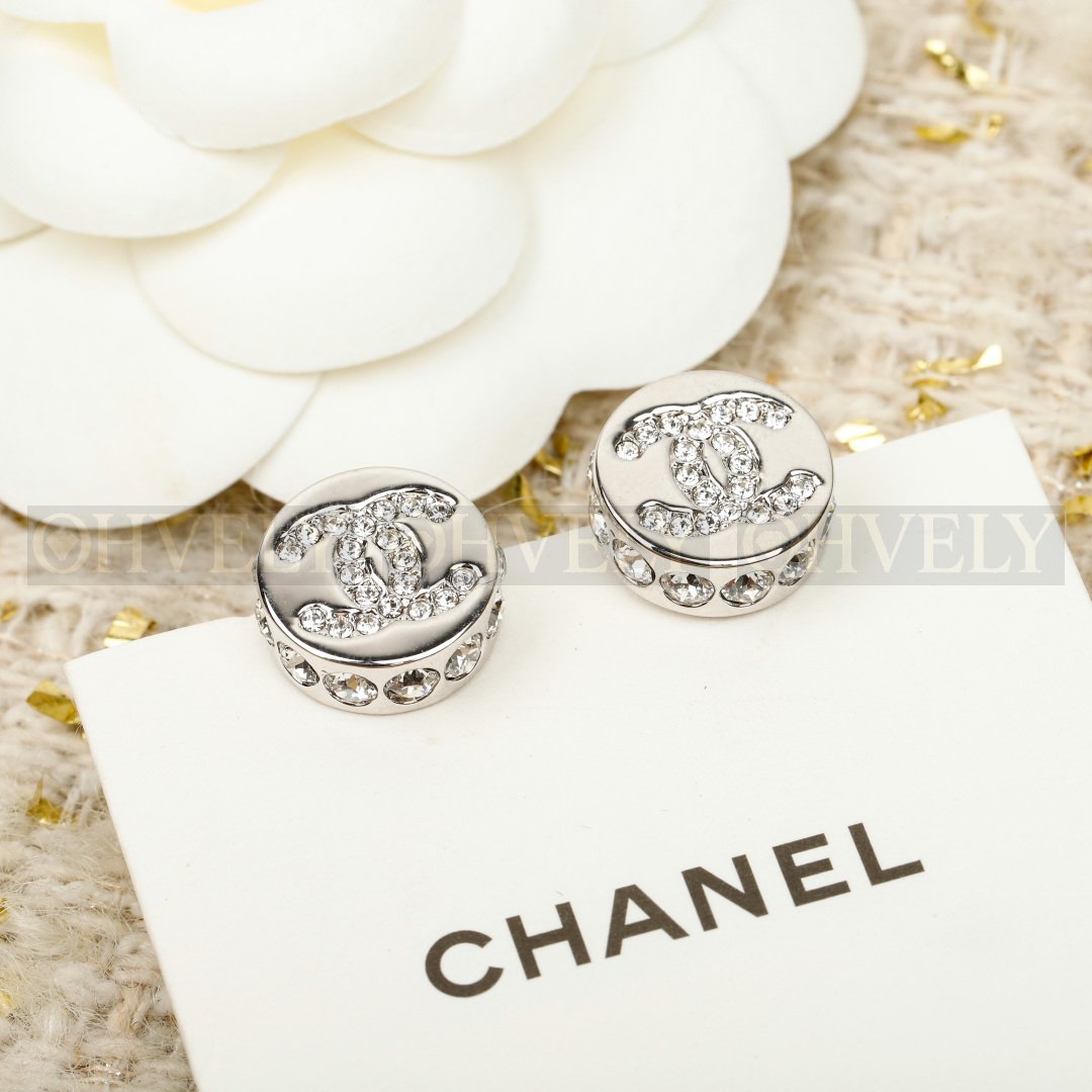 샤넬 CHANEL 크리스탈 스타 돔 이어링