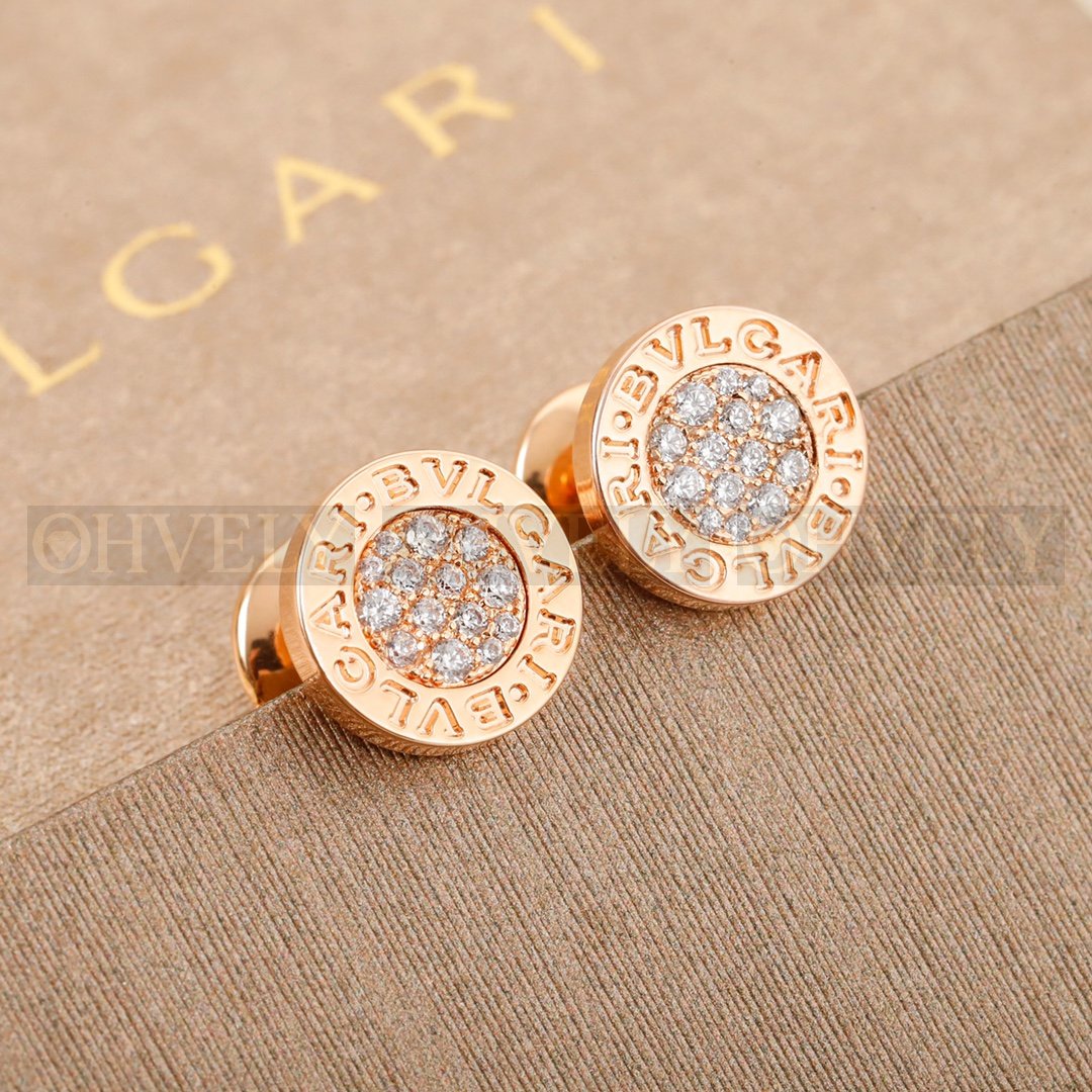 불가리 BVLGARI 라운드 다이아몬 이어링