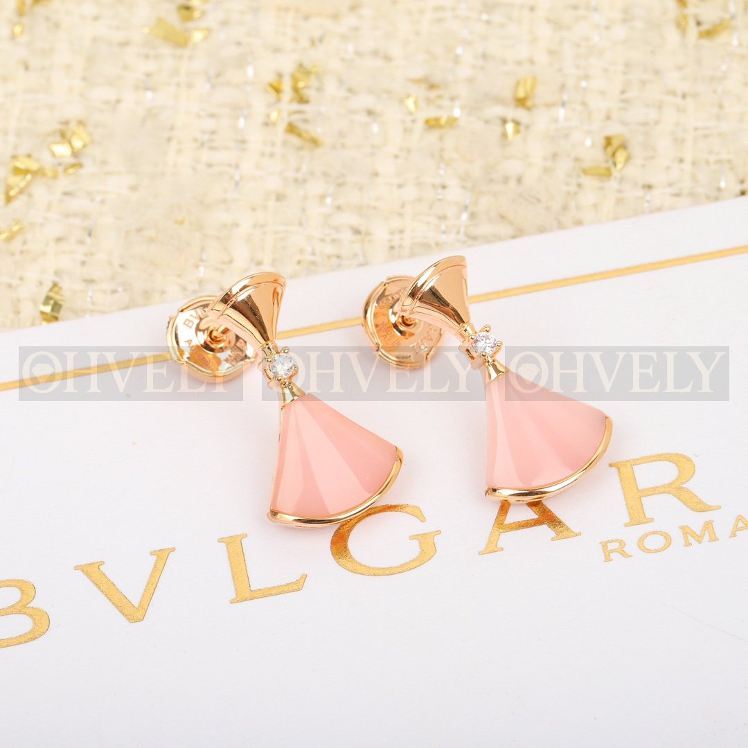 불가리 BVLGARI 디바스 드림 이어링 (V금장/핑크)