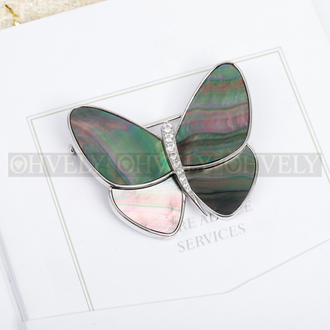 반클리프 아펠 Van Cleef & Arpels 버터플라이 클립 (자개)
