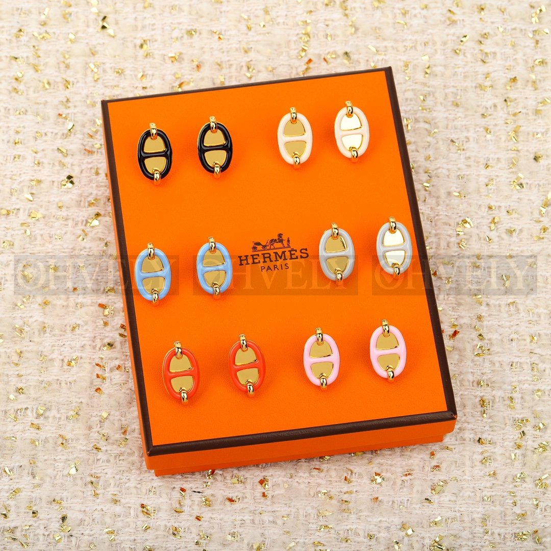 에르메스 Hermès 미니 마이옹 샹달 Mini Maillon Chaine d'Ancre 이어링