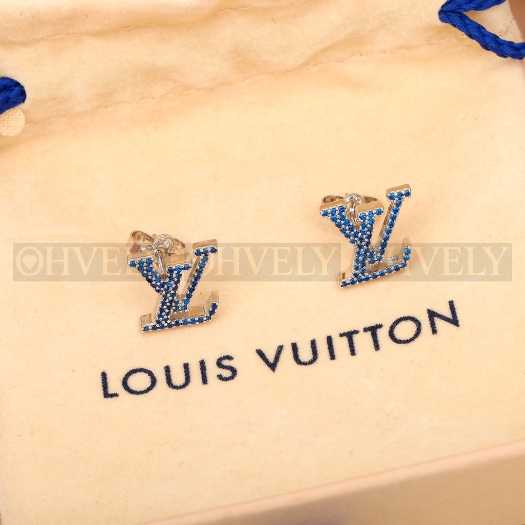 루이비통 Louis Vuitton 북클 드레이유 LV 아이코닉 에나멜 이어링 (블루)