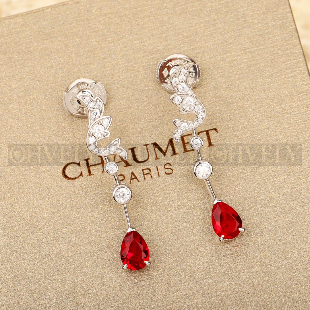 쇼메 Chaumet 조세핀 수아 드 페트 이어링 루비 다이아몬드
