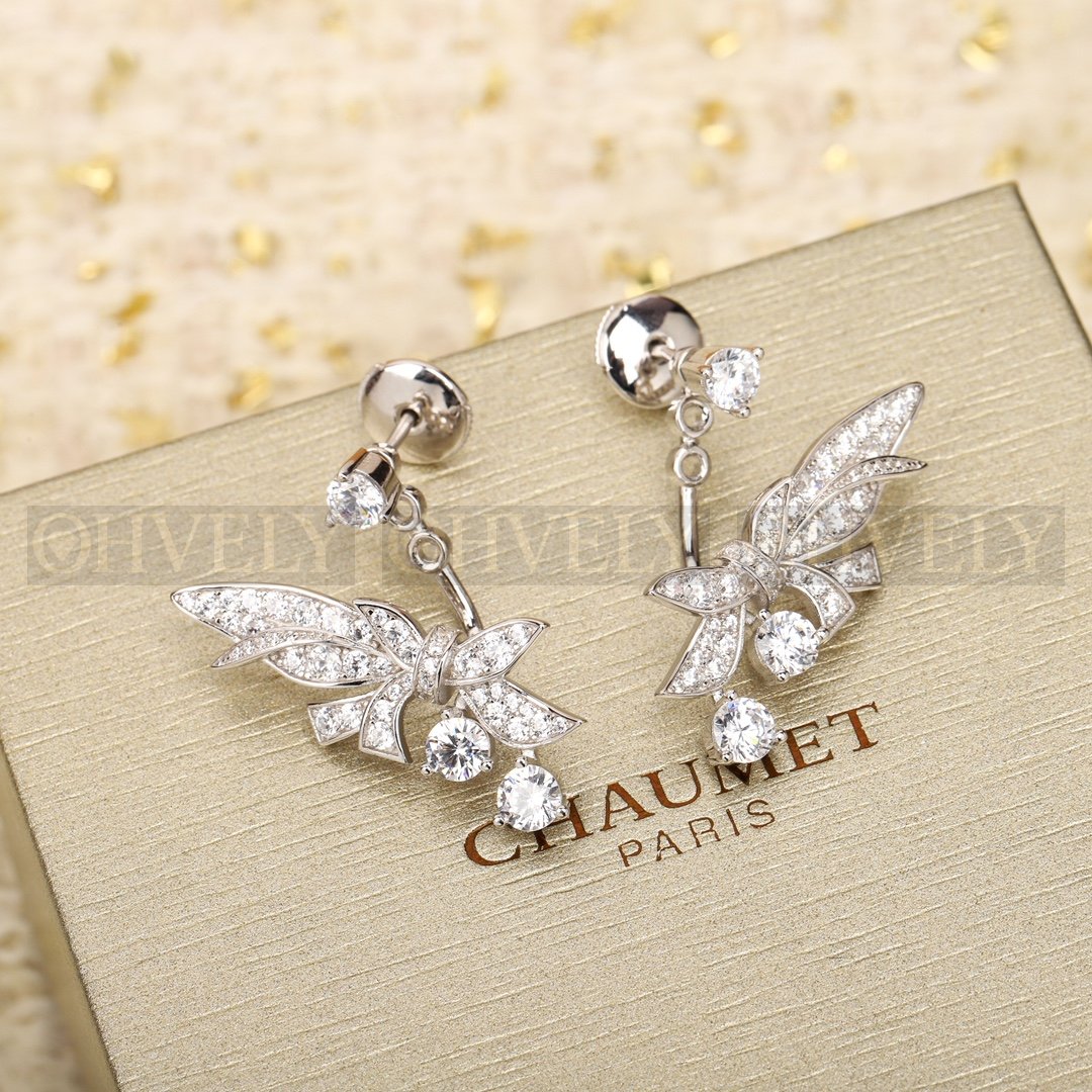 쇼메 Chaumet 로리에 이어링 화이트 골드 다이아몬드