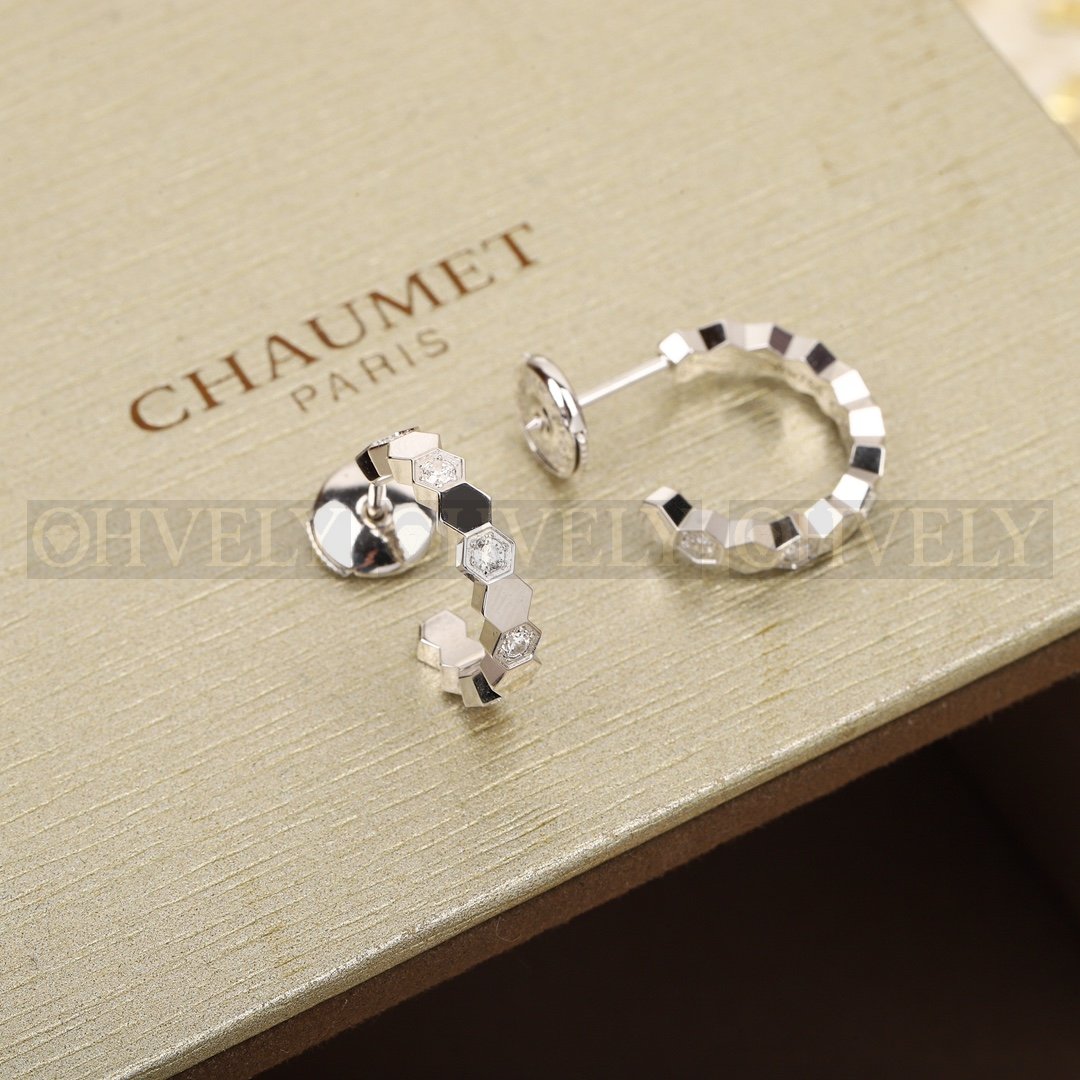 쇼메 Chaumet 비 드 쇼메 후프 이어링 실버 다이아