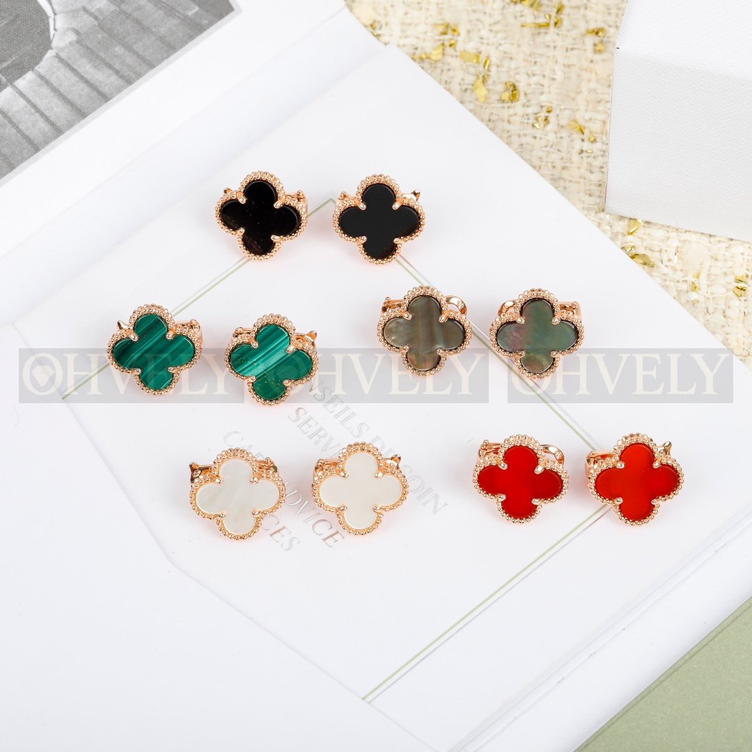 반클리프 아펠 Van Cleef & Arpels 빈티지 알함브라 이어링 (로즈골드)