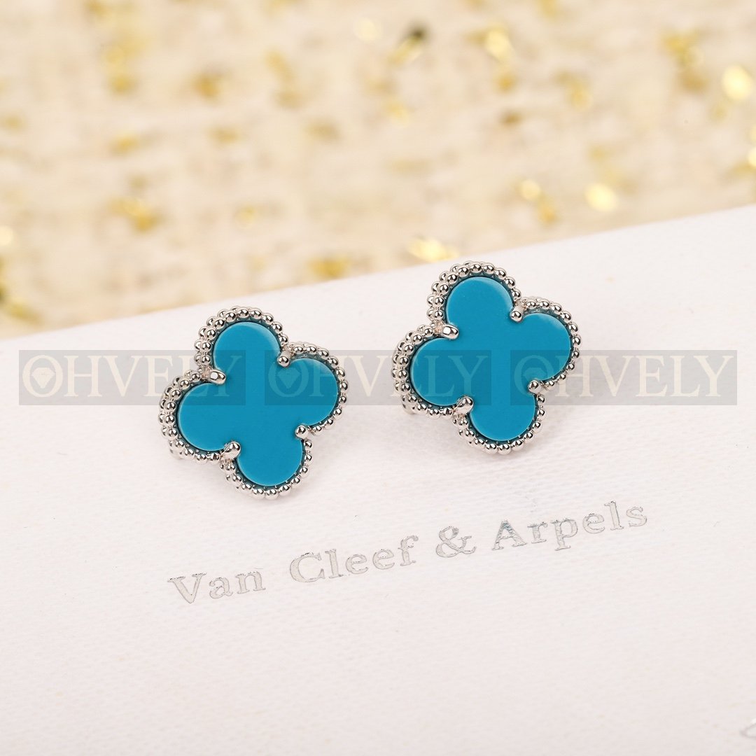 반클리프 아펠 Van Cleef & Arpels 스위트 알함브라 이어링 스카이 블루