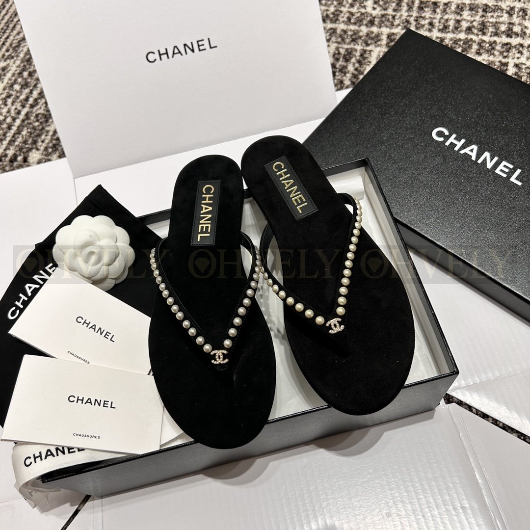 Chanel 25C 진주 쪼리(플립플랍)
