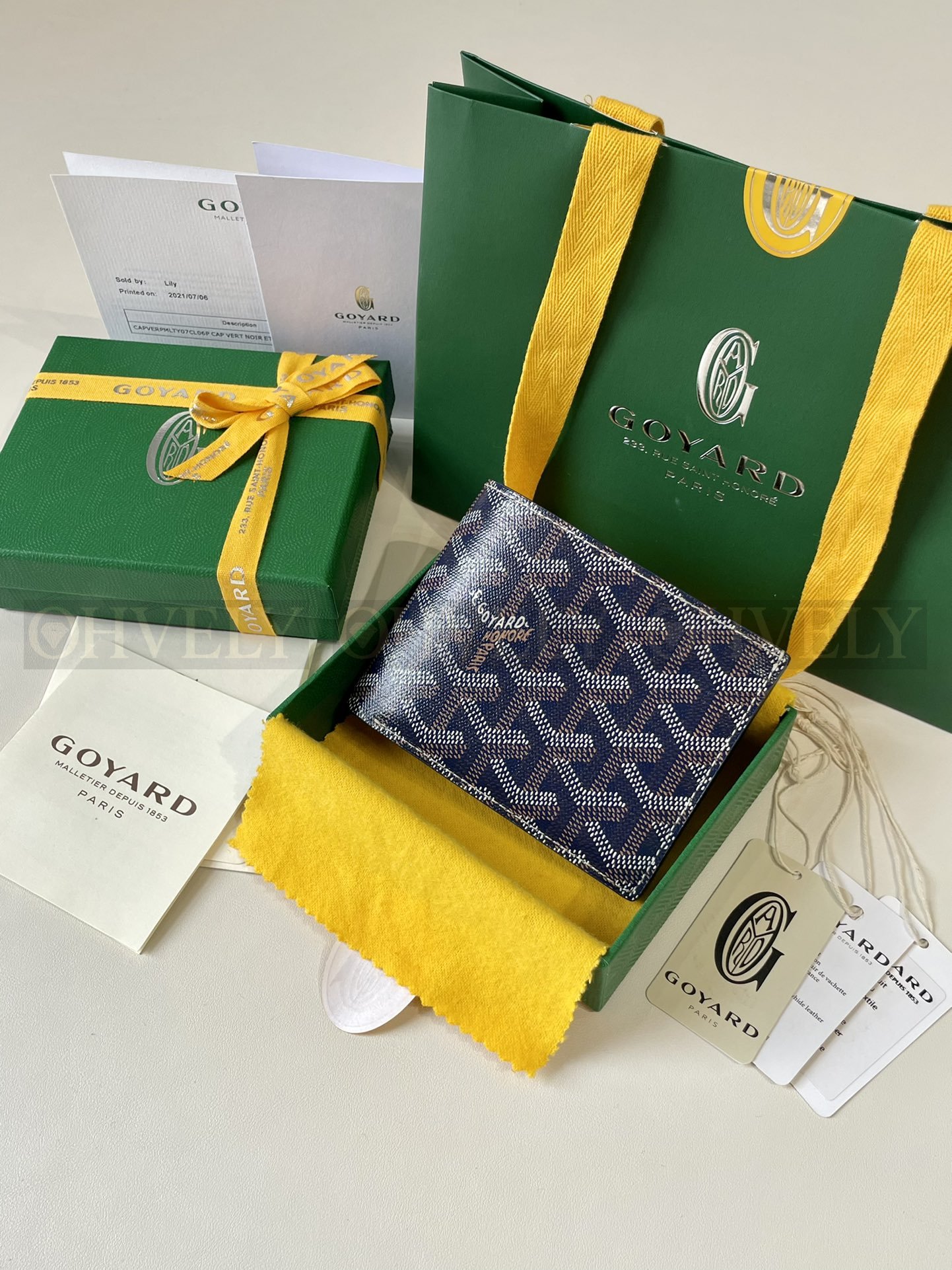 GOYARD 고야드 빅투아르 반지갑 네이비