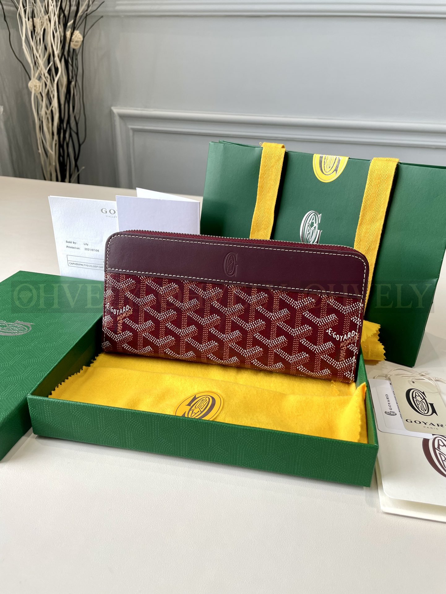 GOYARD 고야드 마티뇽 GM 월렛 버건디