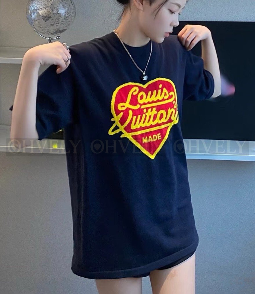 【 ZP버전 】루이비통 Louis Vuitton LV MADE 하트 인타르시아 니트 티셔츠