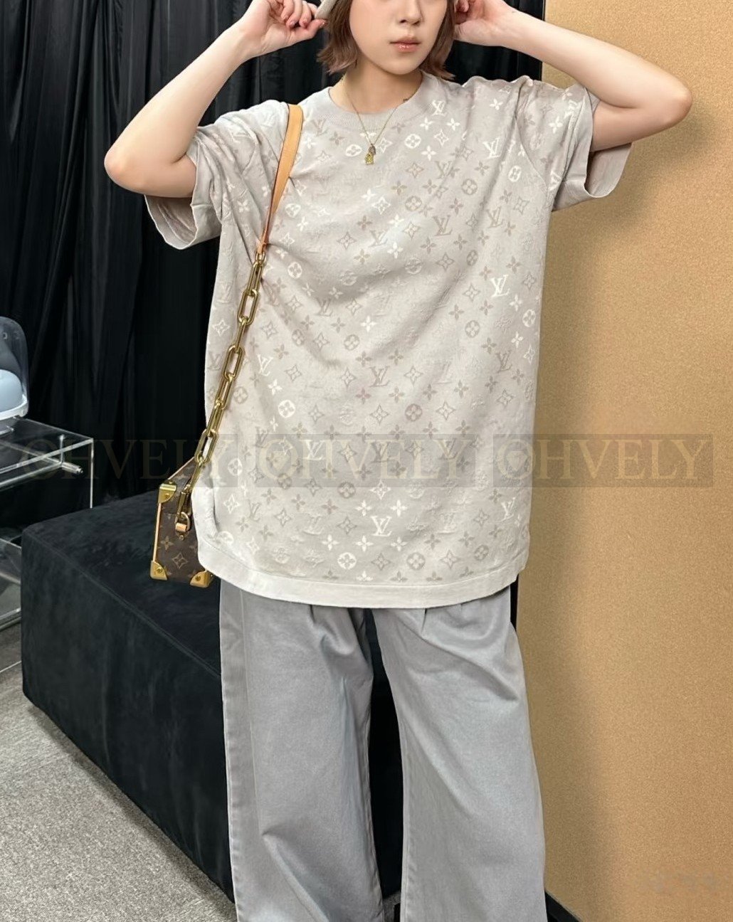 【 ZP버전 】루이비통 Louis Vuitton 모노그램 그라디언트 코튼 니트 티셔츠