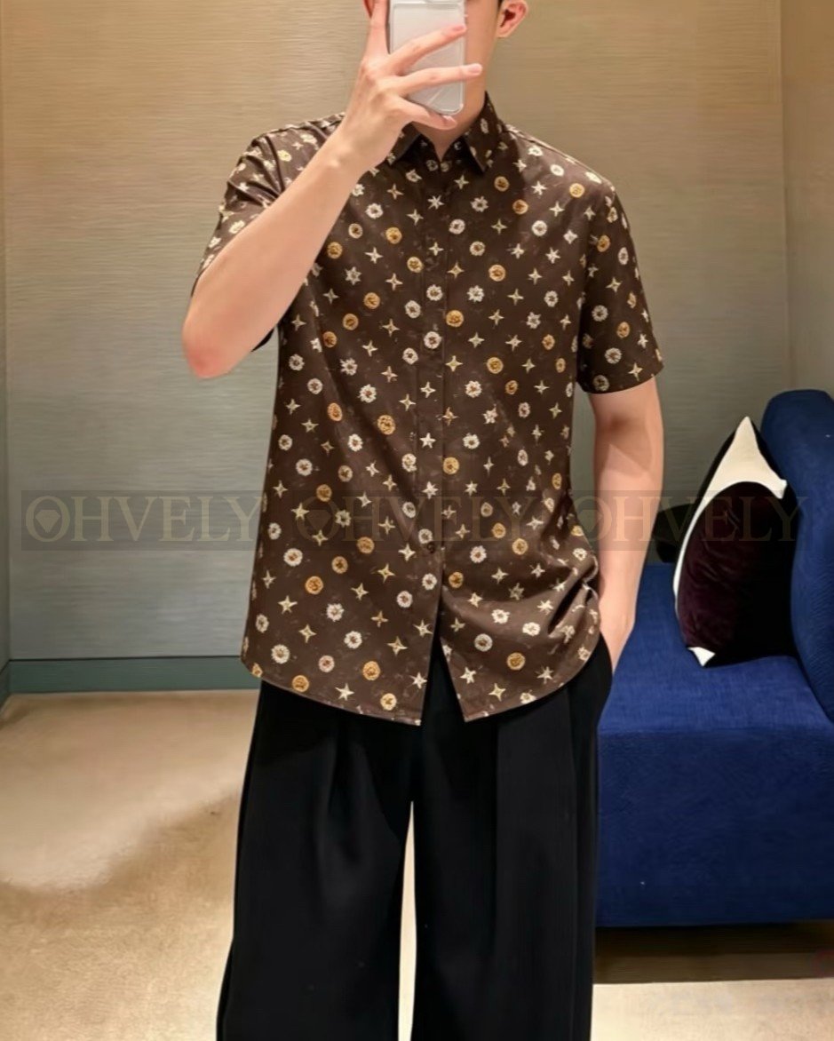 【 ZP버전 】루이비통 Louis Vuitton 모노그램 데이지 플라워 프린트 셔츠 & 쇼츠 세트