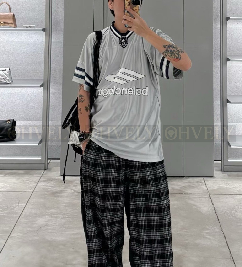 【 ZP버전 】발렌시아가 Balenciaga 3B 스포츠 아이콘 로고 저지 티셔츠
