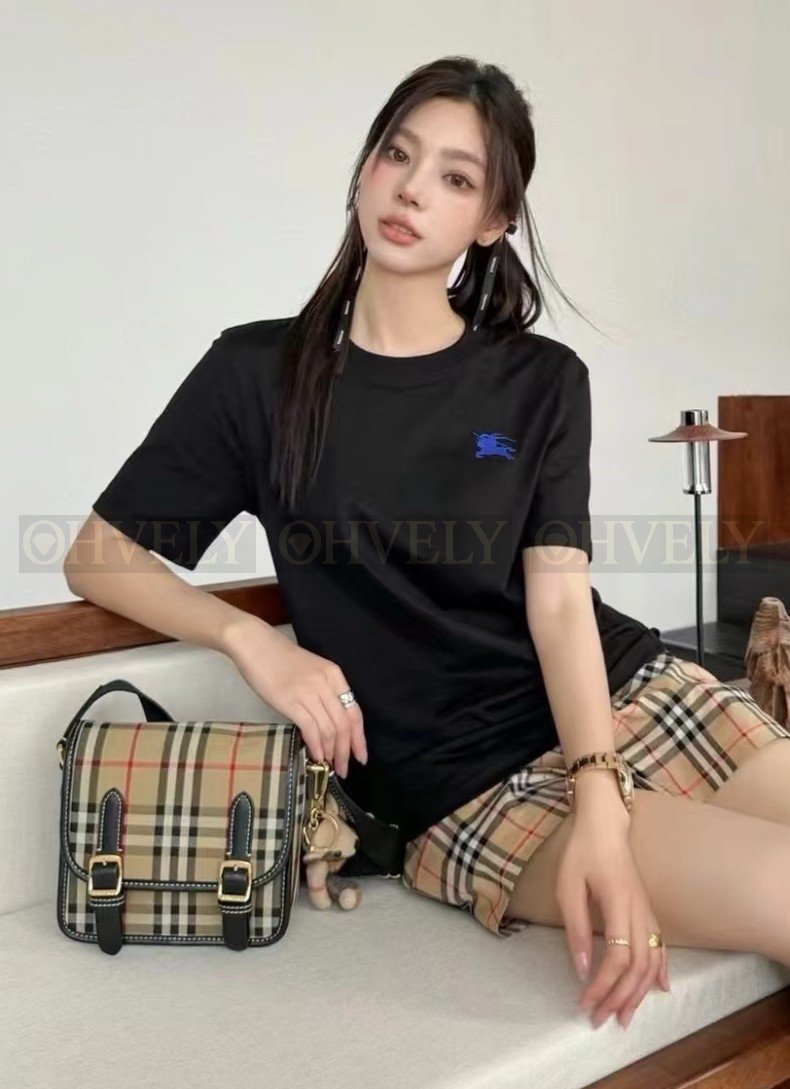 【 ZP버전 】버버리 Burberry 에콰스트리안 나이트 디자인(EKD) 자수 면 티셔츠