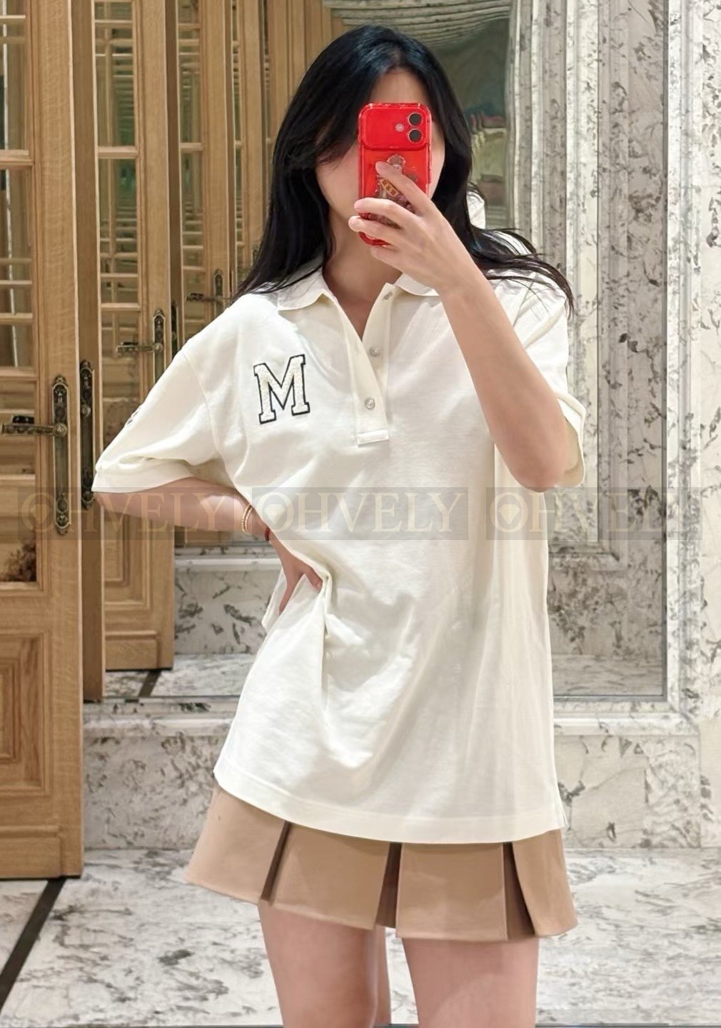 【 ZP버전 】몽클레르 M 패치 카라 반팔 티셔츠