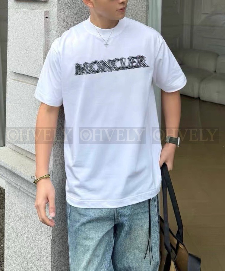 【 ZP버전 】몽클레르 블러 로고 프린트 반팔 티셔츠