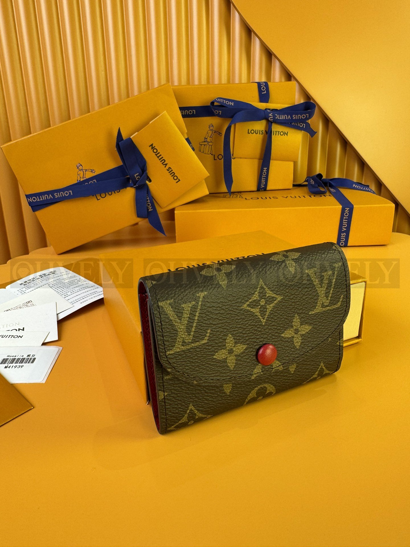 【 ZP 버전 】루이비통 Louis Vuitton 로잘리 코인 퍼스 모노그램 퍼플버튼