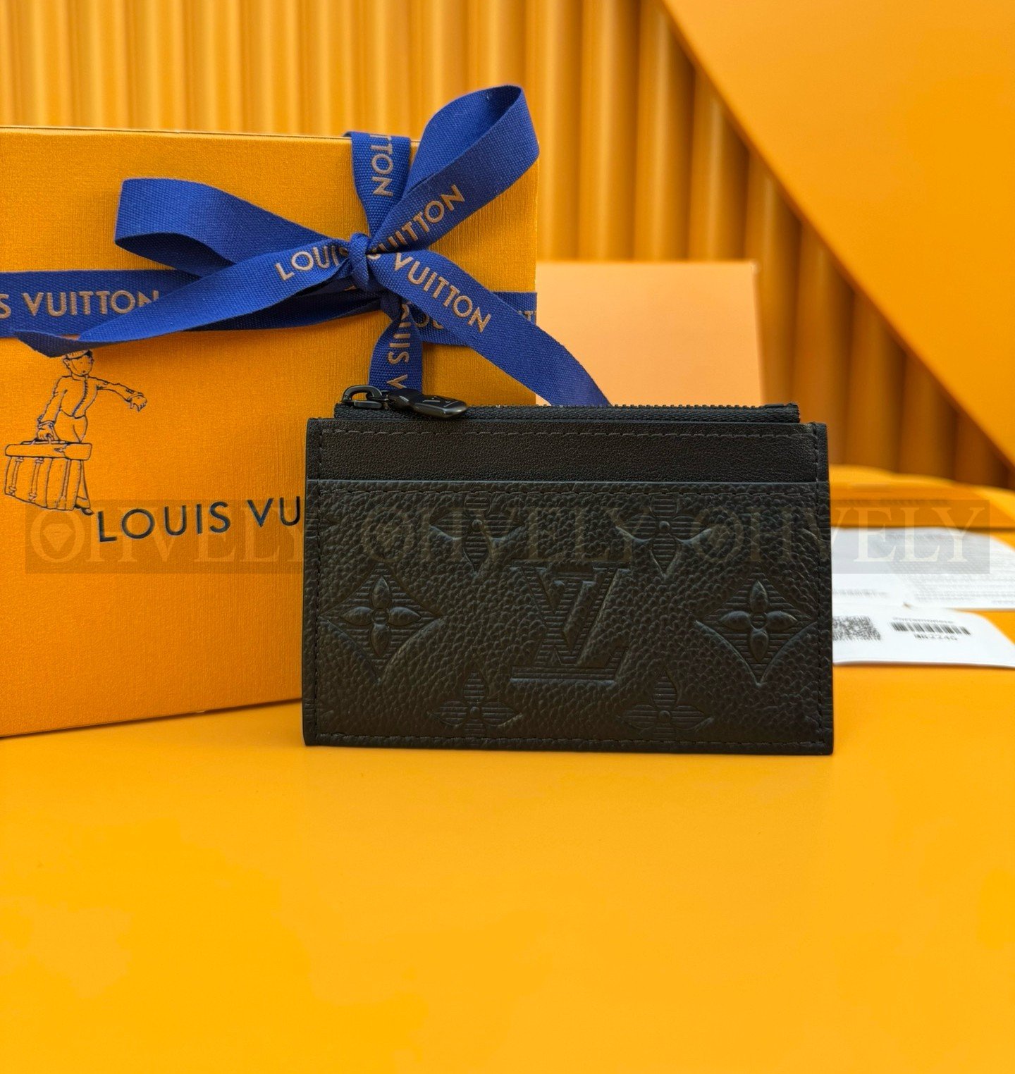 【 ZP 버전 】루이비통 Louis Vuitton 모노그램 앙프렝뜨 코인 카드 홀더 블랙