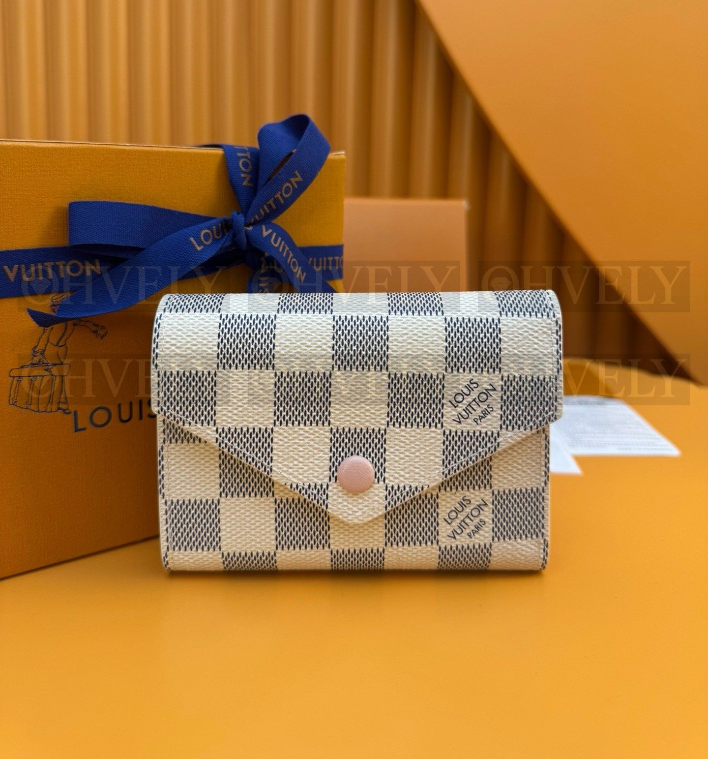 【 ZP 버전 】루이비통 Louis Vuitton 빅토리느 월릿 다미에 아주르