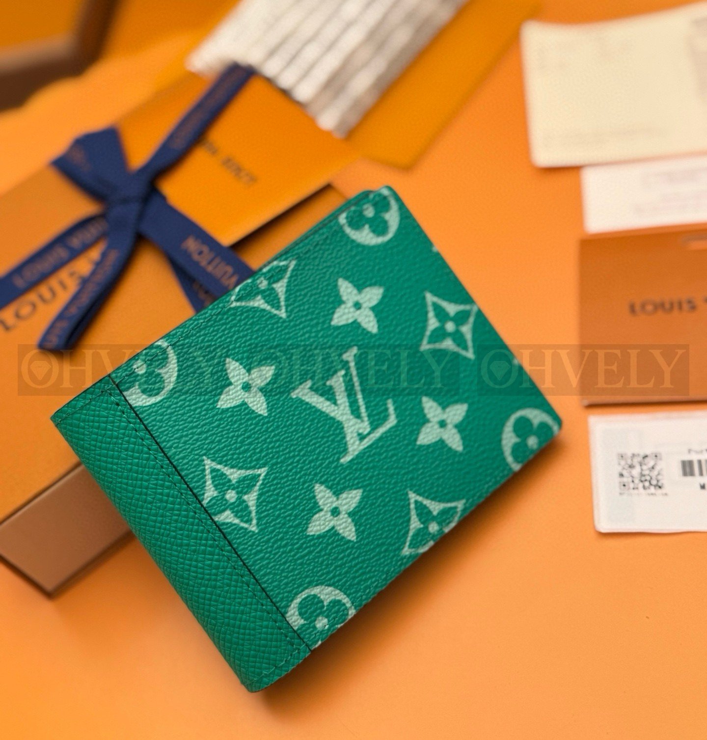 【 ZP 버전 】루이비통 Louis Vuitton 멀티플 월릿 모노그램 타이가 그린