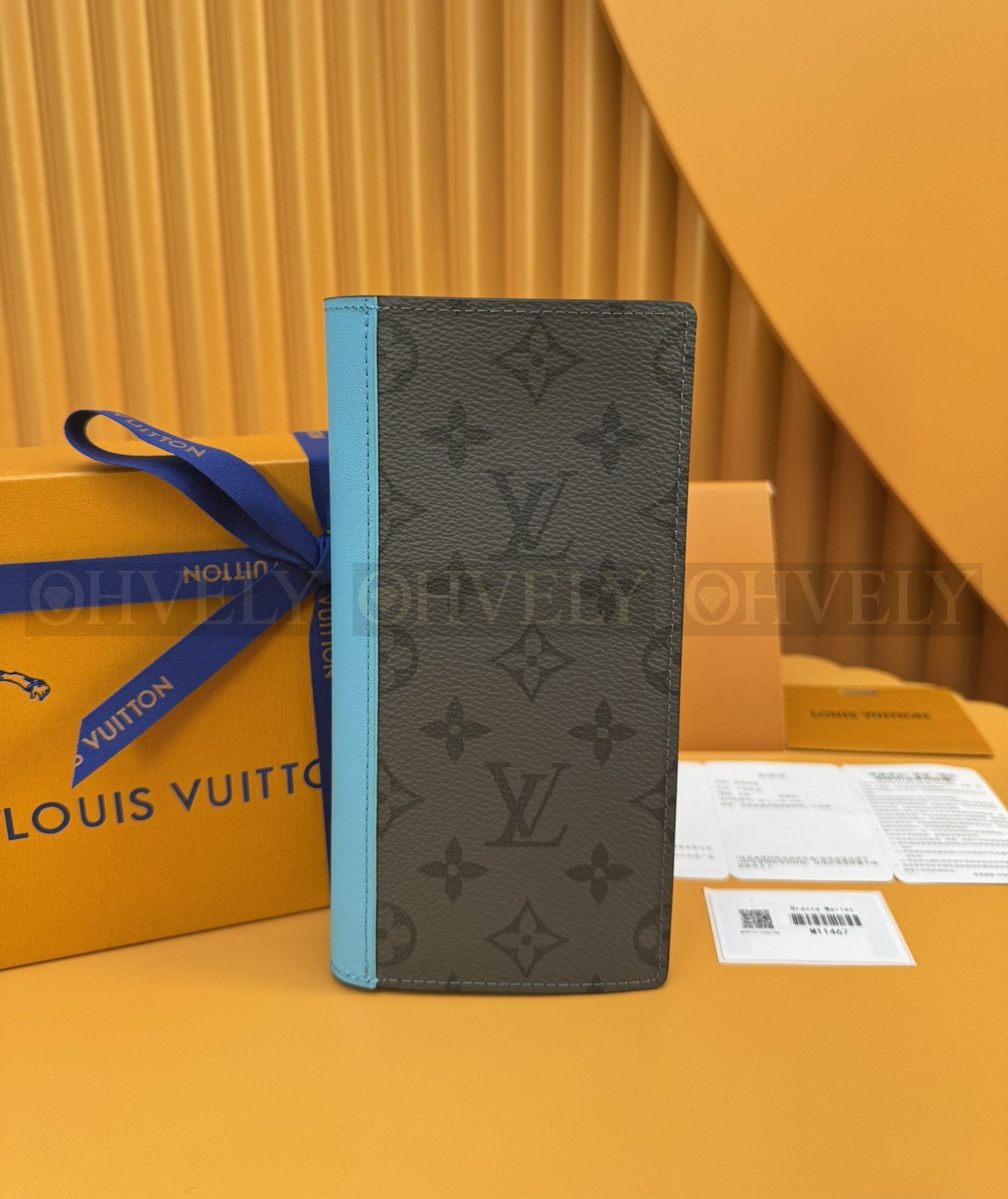 【 ZP 버전 】루이비통 Louis Vuitton 브라자 월릿 모노그램 이클립스 블루
