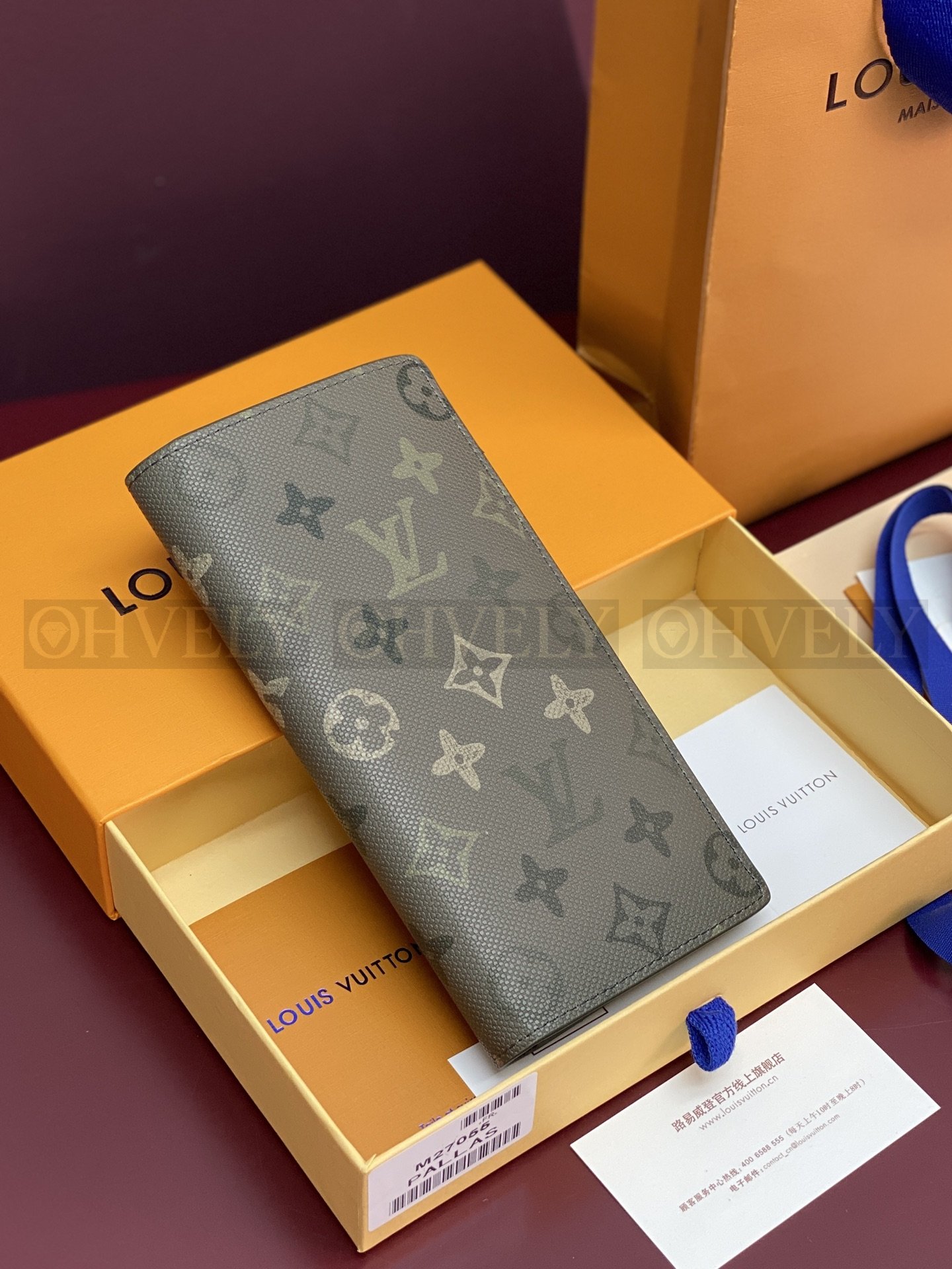 【 ZP 버전 】 루이비통 모노그램 오리진 브라자 월릿 카키