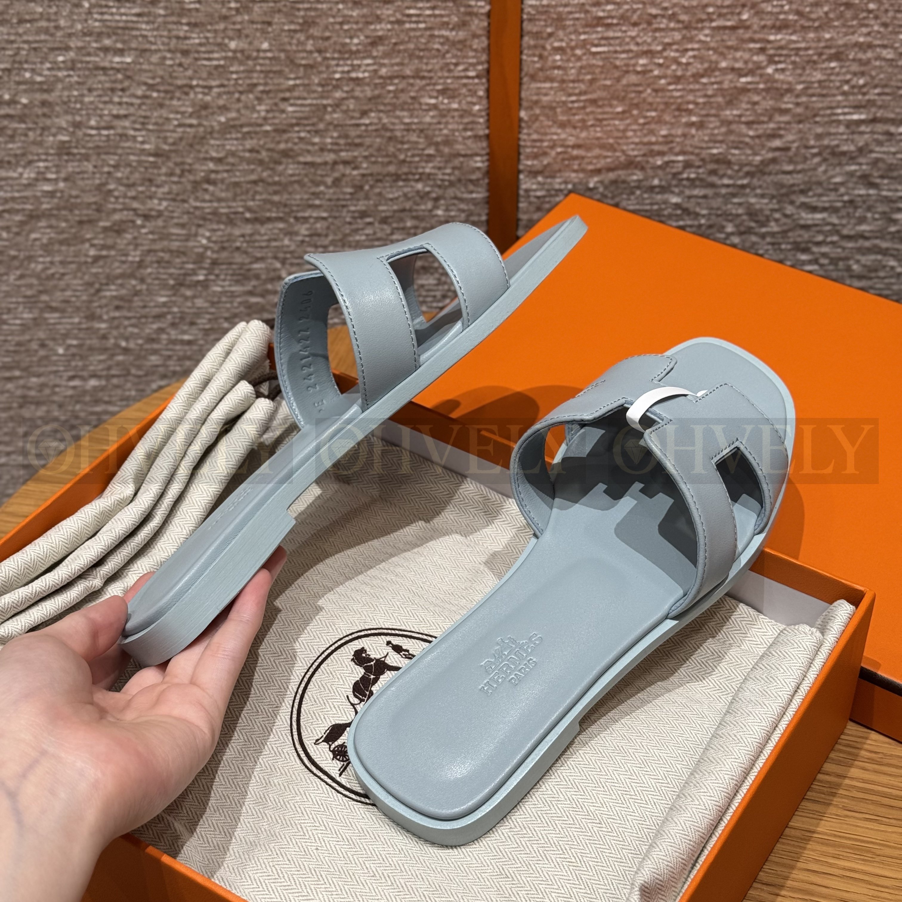 【 ZP버전 】H 오란 샌들 블루 가스콘 엡송 레더 상품 썸네일