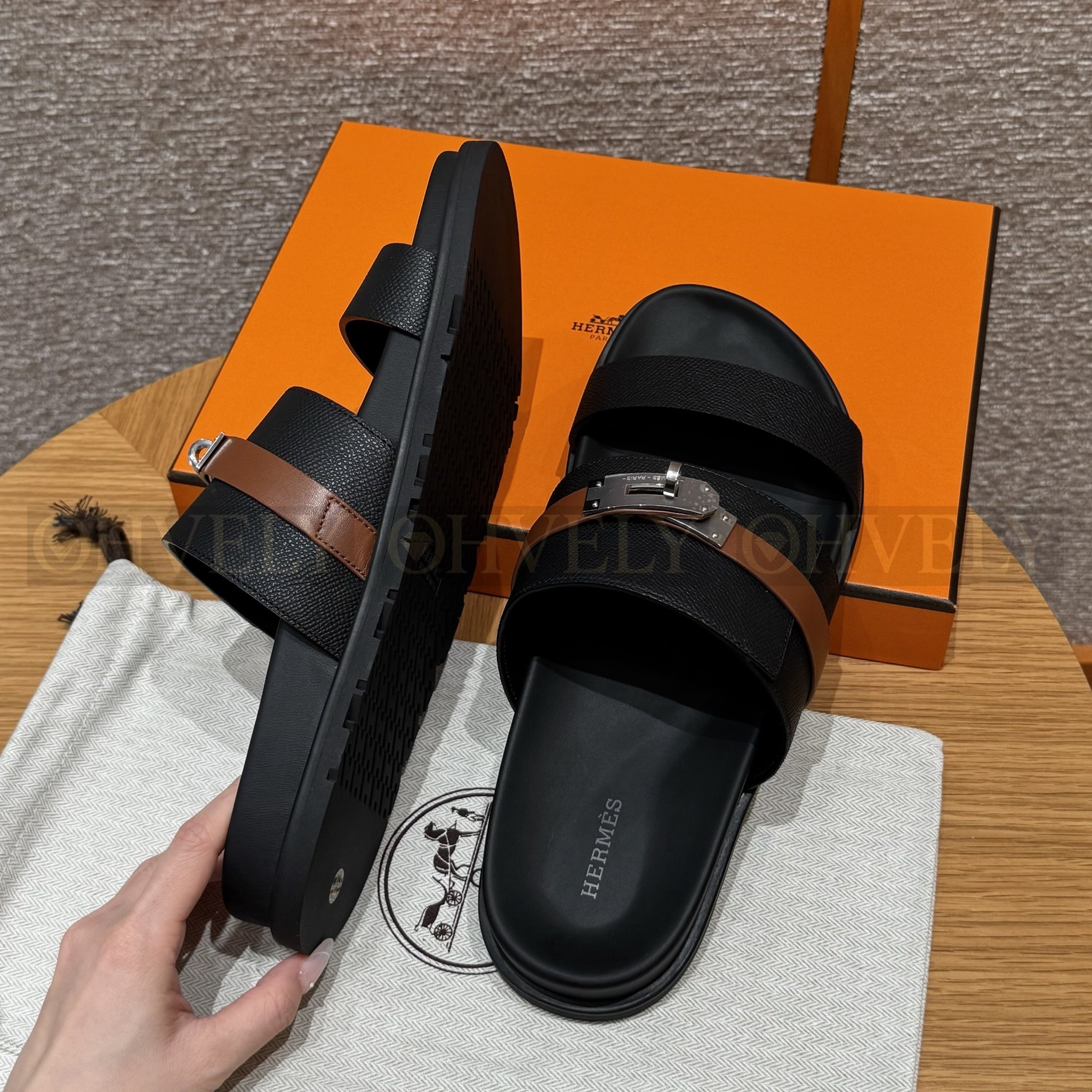 【 ZP버전 】H 잭슨 샌들 블랙 내추럴 상품 썸네일