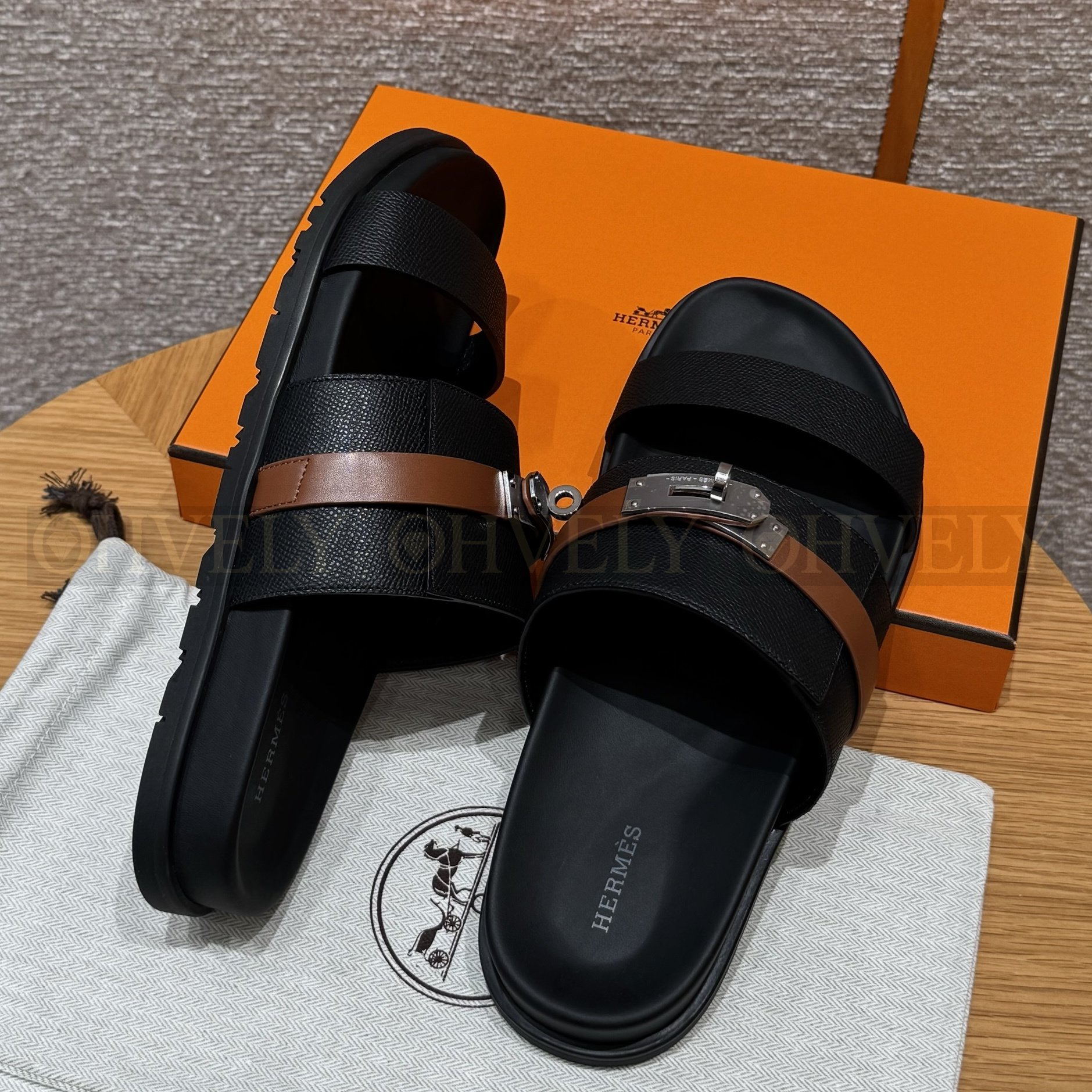 【 ZP버전 】H 잭슨 샌들 블랙 내추럴 상품 썸네일