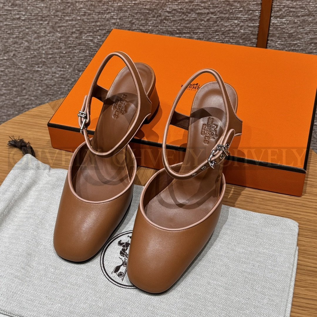 【 ZP버전 】H 카밀라 60 펌프스 힐 캐슈넛 브라운