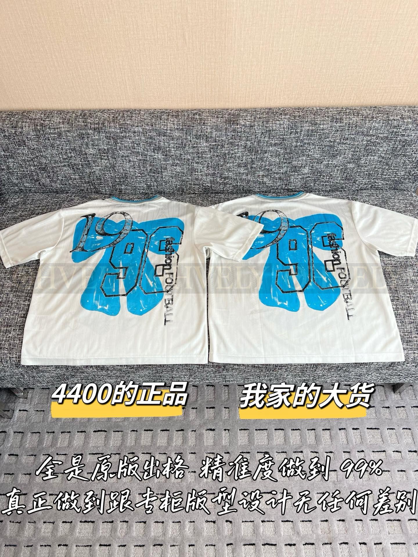【 ZP버전 】AC 한정판 블루 리본 반팔 티셔츠 상품 썸네일