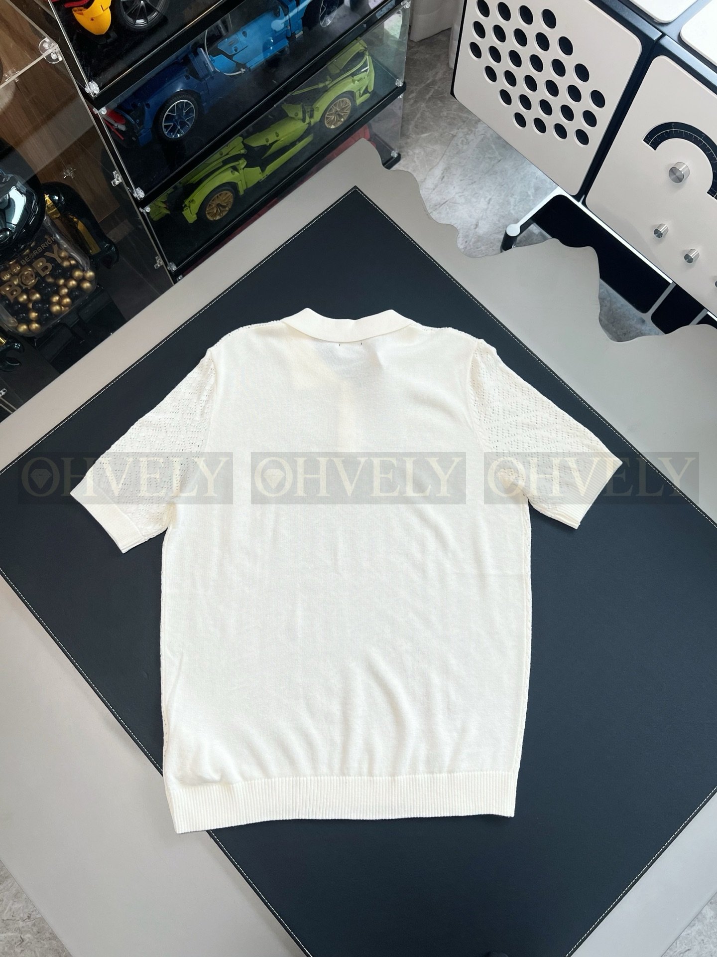 【 ZP버전 】FD 더블에프 아일릿 니트 칼라 셔츠 상품 썸네일