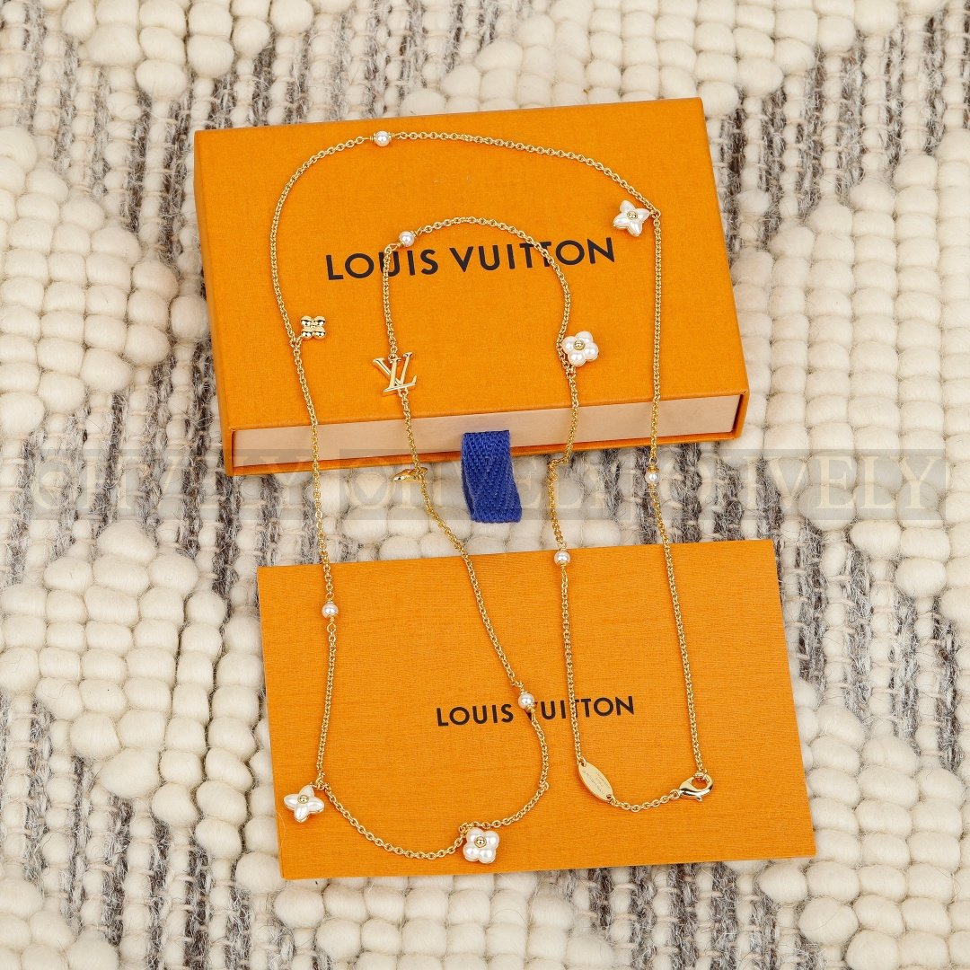 【 ZP버전 】LV 플라워 진주 체인 롱 목걸이 상품 썸네일