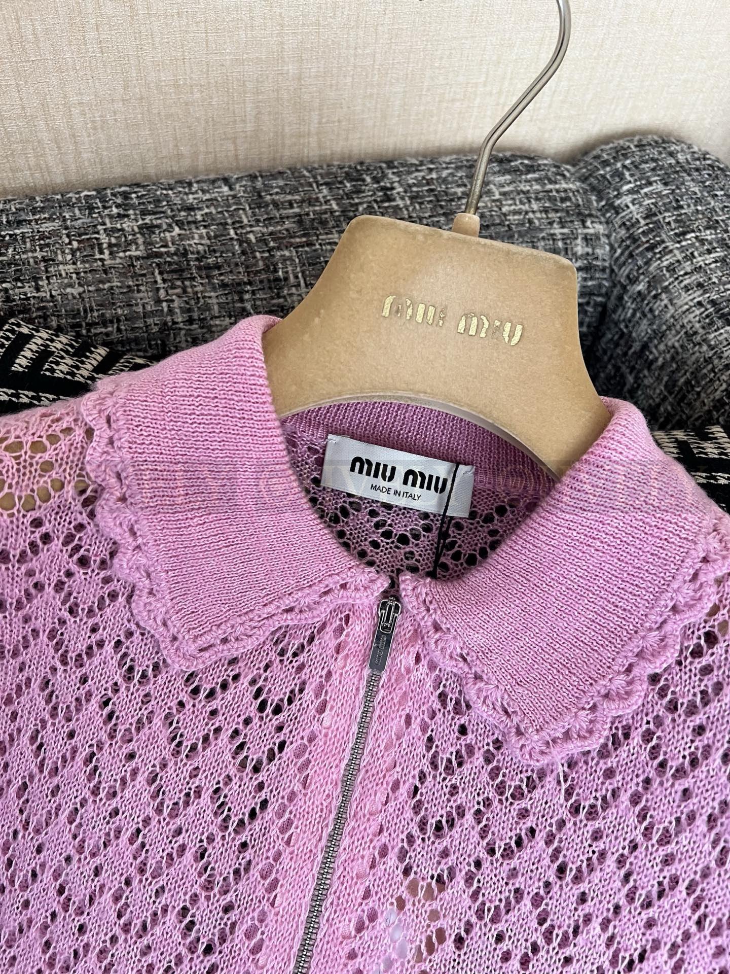 【 ZP버전 】MIU 프레피룩 카라 니트 조끼 베스트 상품 썸네일