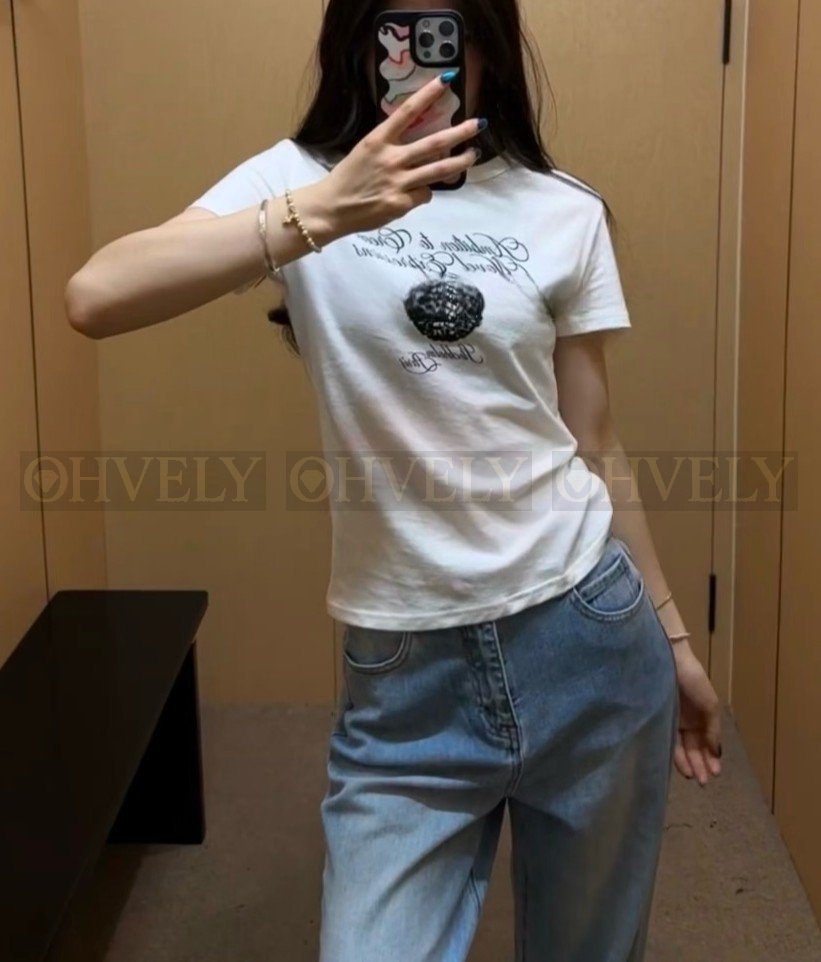 【 ZP버전 】AC 프레피 엠블럼 프린팅 반팔 티셔츠