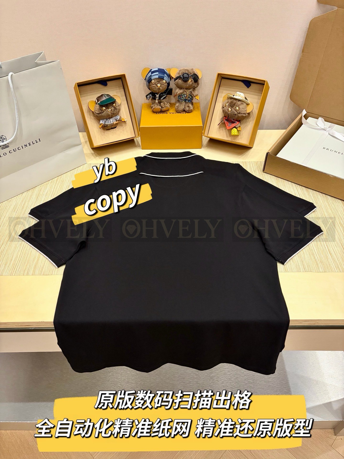【 ZP버전 】 ZE 배색 라인 자수 카라 니트 반팔티 (4컬러) 상품 썸네일