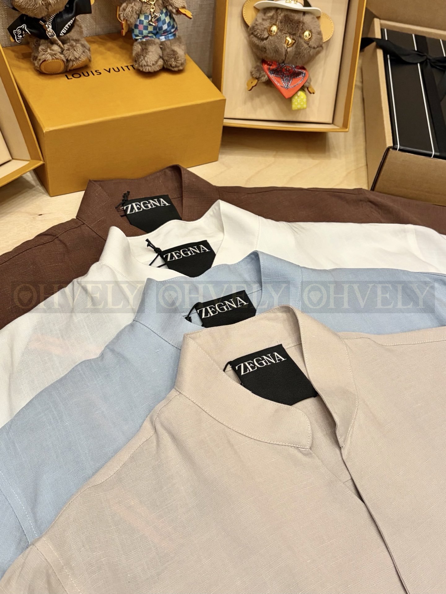 【 ZP버전 】ZE 차이나카라 반팔 셔츠 (4컬러) 상품 썸네일