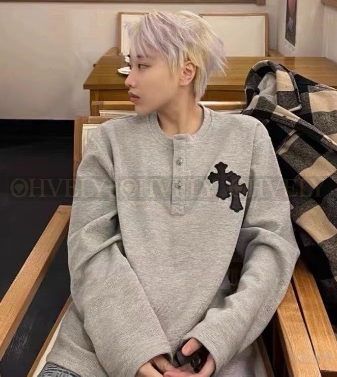 【 ZP버전 】CH 패치워크 와플 스웨트셔츠