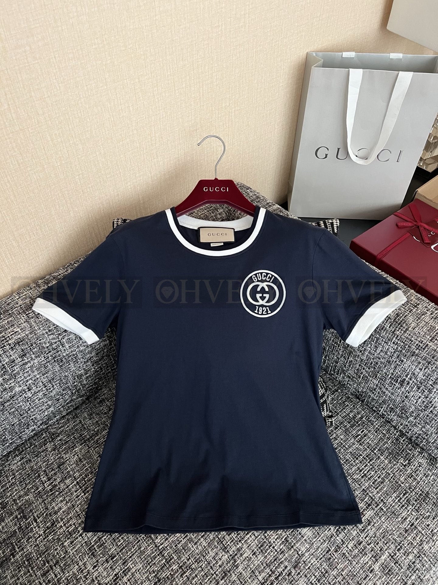 【 ZP버전 】GC 더블 자수 라운드넥 반팔 티셔츠 상품 썸네일